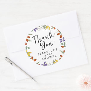 Adesivo Pequeno Flor Selvagem No Caminho Cai Chá de fralda