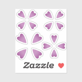 Adesivo Pequeno gradiente roxo san telmo corações