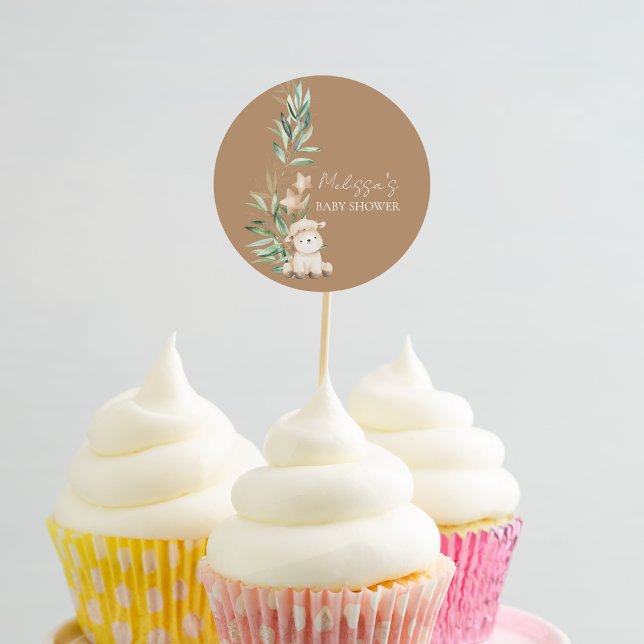 Adesivo Pequeno Lamb Cupcake verde doce (Criador carregado)