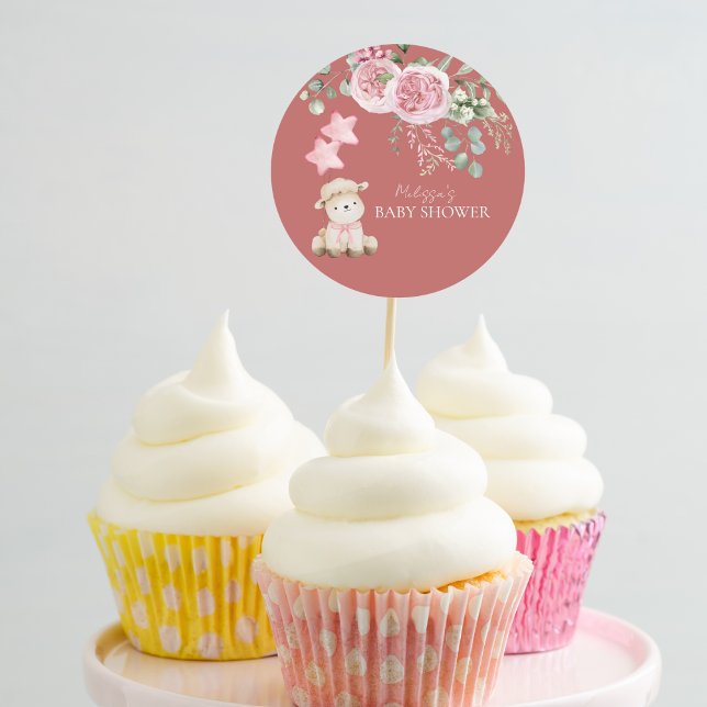 Adesivo Pequeno Lambe, cor-de-rosa, Cupcake verde (Criador carregado)