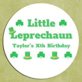 Adesivo Pequeno Leprechaun Birthday