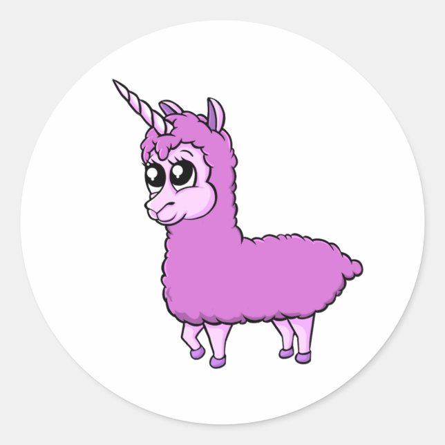 Adesivo Pequeno Llamacorrão Rosa (Frente)