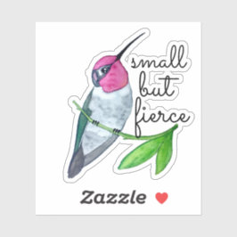 Adesivo Pequeno mas feroz Sticker do Hummingbird da Anna