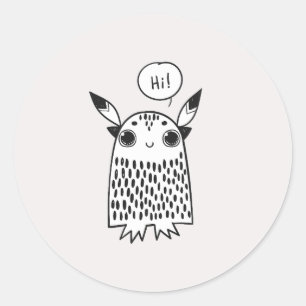 Adesivo Pequeno monstro bonito