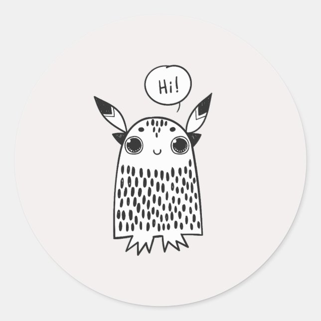 Adesivo Pequeno monstro bonito (Frente)