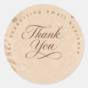 Adesivo Pequeno Negócio Moderno Boho Neutro