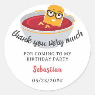 Adesivo Pequeno Nugget Qualquer Festa de aniversário De Cr