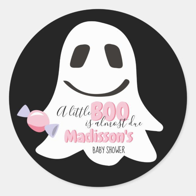 Adesivo Pequeno Pau de Boo do Halloween Personalizado (Frente)
