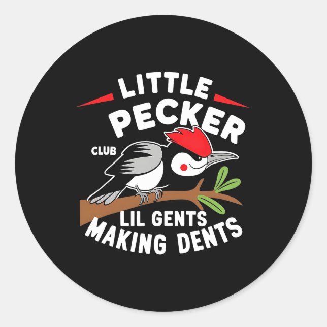 Adesivo Pequeno Pecker Club Lil Gents Fazer Dents Retro (Frente)