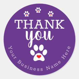 Adesivo Pequeno Pet Business, Cachorro, Obrigado Pecadores