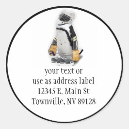 Adesivo Pequeno Pinguim Vestindo Hockey Gear