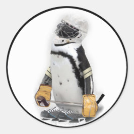 Adesivo Pequeno Pinguim Vestindo Hockey Gear