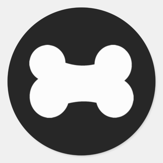 Adesivo Pequeno preto ósseo 1,5" (Frente)