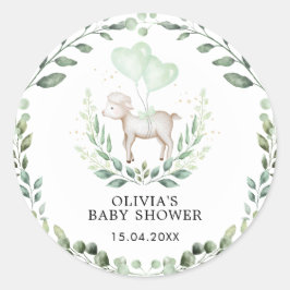 Adesivo Pequeno Primavera verde de carneiro Chá de ovelha