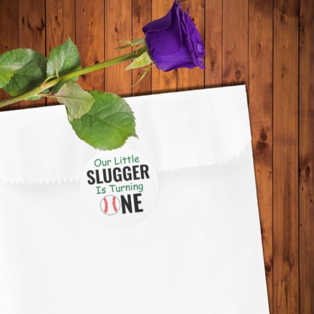 Adesivo Pequeno primeiro aniversario de Baseball (Criador carregado)