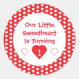 Adesivo Pequeno primeiro aniversario Swetheart