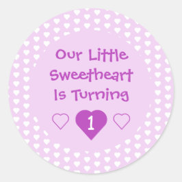 Adesivo Pequeno primeiro aniversario Swetheart