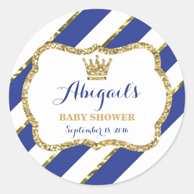 Adesivo Pequeno Príncipe Sticker, Glitter Azul Real (Frente)