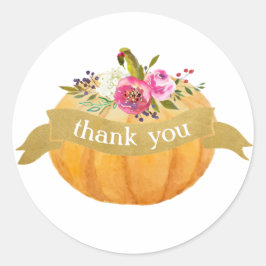 Adesivo Pequeno Pumpkin Floral Fall Sticker