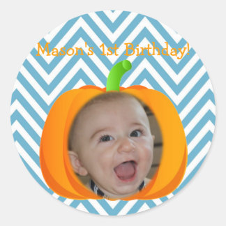 Adesivo Pequeno Pumpkin Themed primeiro aniversario Stick