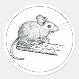 Adesivo Pequeno Rato Lápis