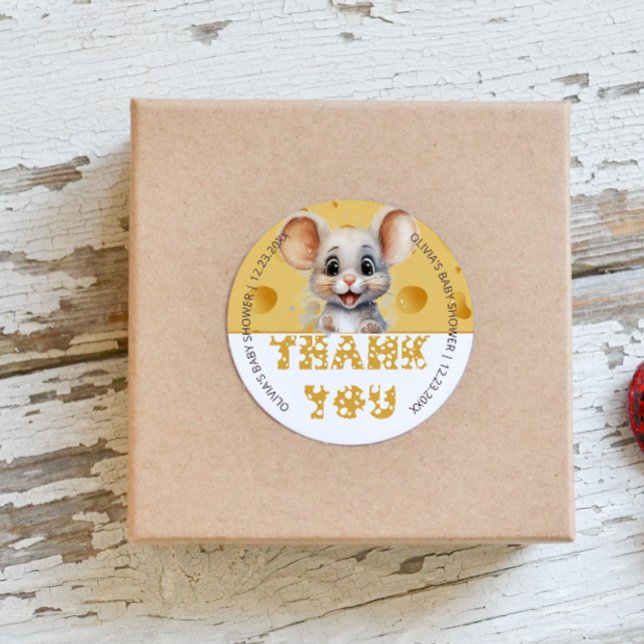 Adesivo Pequeno rato no Chá de fraldas de queijo (Criador carregado)