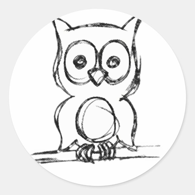Adesivo Pequeno Sábio-Coruja (Frente)