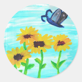 Adesivo Pequenos e bonito Girassóis