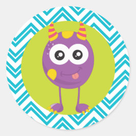 Adesivo Pequenos Monstros Vinheiros de Aniversário para Fa