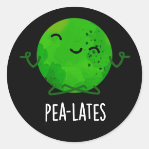 Adesivo Pera Engraçado Pilates Pea Pun Dark BG