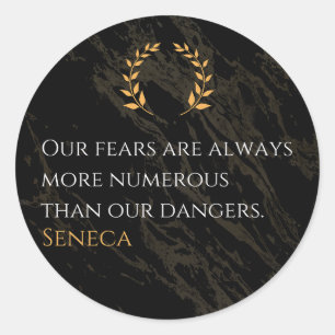 Adesivo Percepção do Seneca: Medos comparados aos perigos
