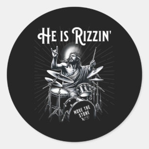 Adesivo Percussion Drum Engraçado Rizz Ele É Rizzin Jesus 