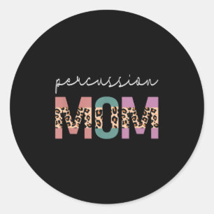 Adesivo Percussion Mãe Drummer Engraçado Mãe Leopardo