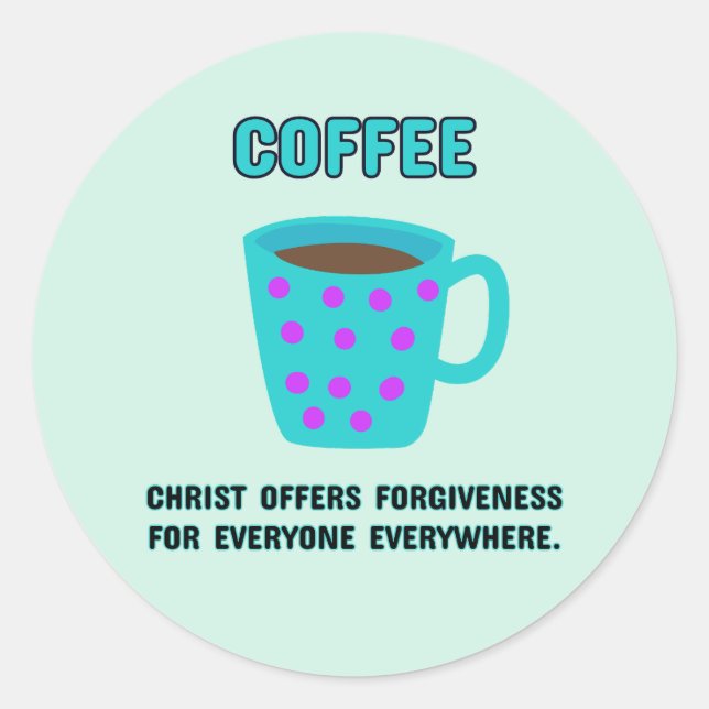 Adesivo Perdão Cristão Café (Frente)