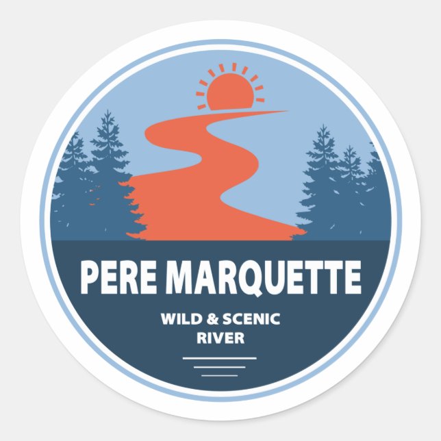 Adesivo Pere Marquette Wild e Scenic River (Frente)
