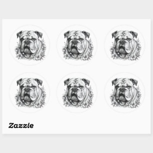 Adesivo Perfeito para Bulldog feroz para Cachorros