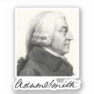 Adesivo Perfil de Adam Smith (com assinatura)