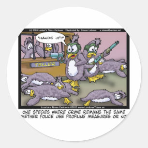 Adesivo Perfil de Pinguim Presentes Engraçados Camisetas e