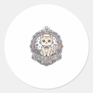 Adesivo Perfume Beleza Gato Gato Fofo Design de Camiseta -