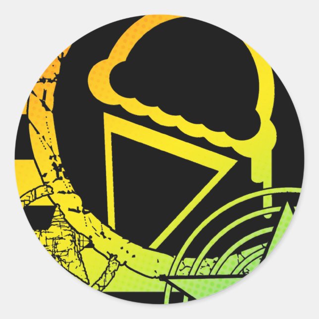 Adesivo perfuração de sorvete punk (Frente)