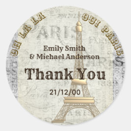 Adesivo Pergaminho de Vintagem Personalizada do Paris Stic