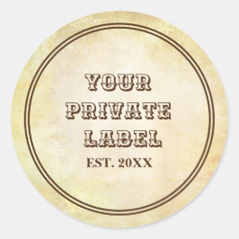 Adesivo Pergaminho Vintage Envelhecido Seu Rótulo Privado