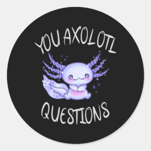 Adesivo Perguntas axolotl