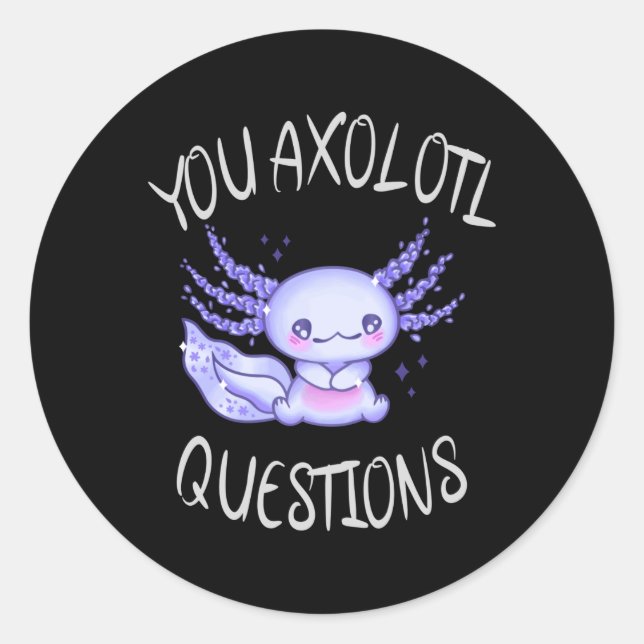 Adesivo Perguntas axolotl (Frente)