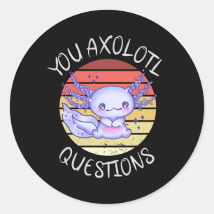 Adesivo Perguntas axolotl