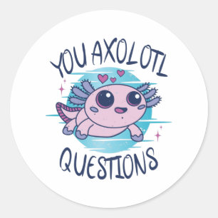 Adesivo Perguntas axolotl