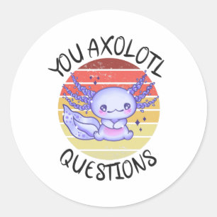 Adesivo Perguntas axolotl