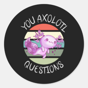 Adesivo Perguntas axolotl