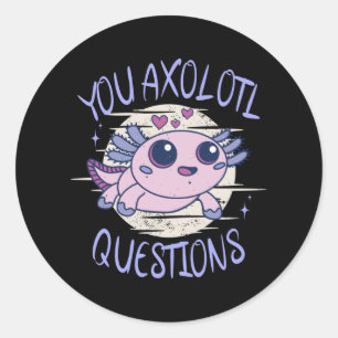 Adesivo Perguntas axolotl