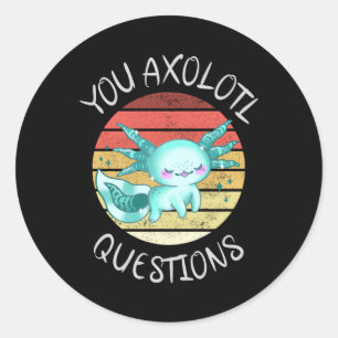 Adesivo Perguntas axolotl